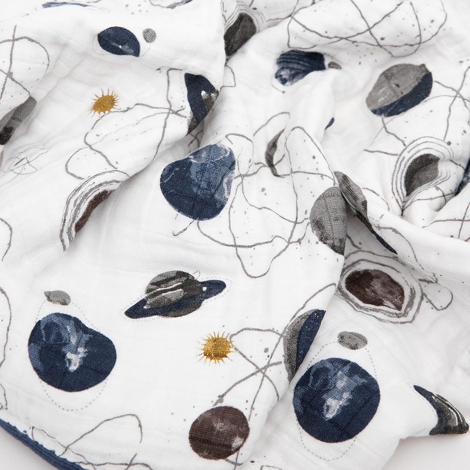 imageLittle Unicorn  Watercolor Roses Cotton Muslin Quilt Blanket  100 Cotton  Super Soft  Babies and Toddlers  Large 47 x 47  Machine Washable47x47 Planetary