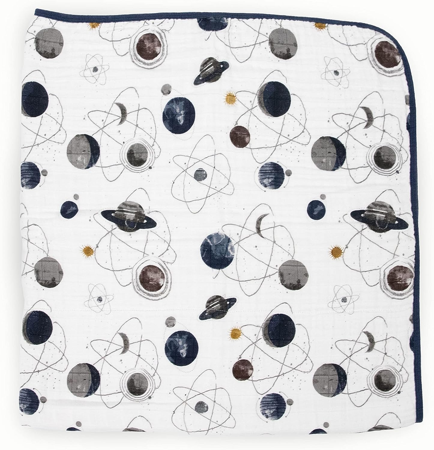 imageLittle Unicorn  Watercolor Roses Cotton Muslin Quilt Blanket  100 Cotton  Super Soft  Babies and Toddlers  Large 47 x 47  Machine Washable47x47 Planetary