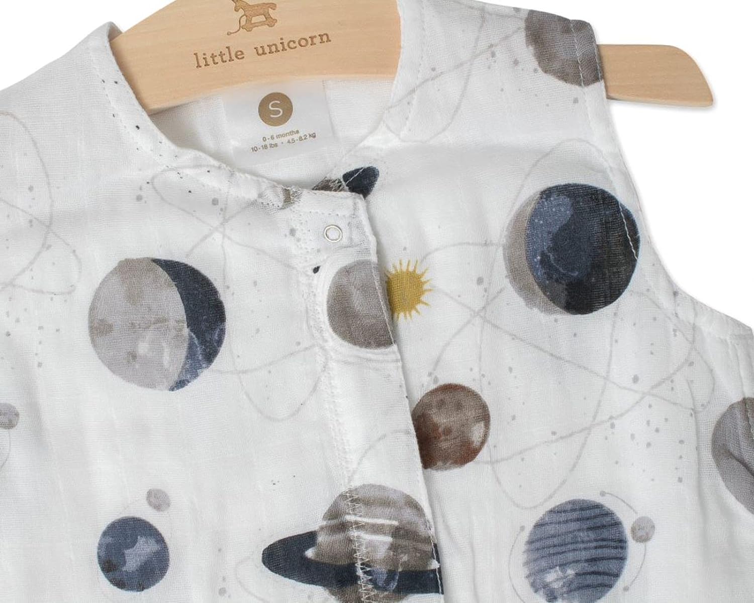 imageLittle Unicorn  Watercolor Roses Cotton Muslin Sleep Bag  100 Cotton  Super Soft and Lightweight  Baby  Size XLarge 1824 Months  Machine Washable  11 TOGMedium Planetary