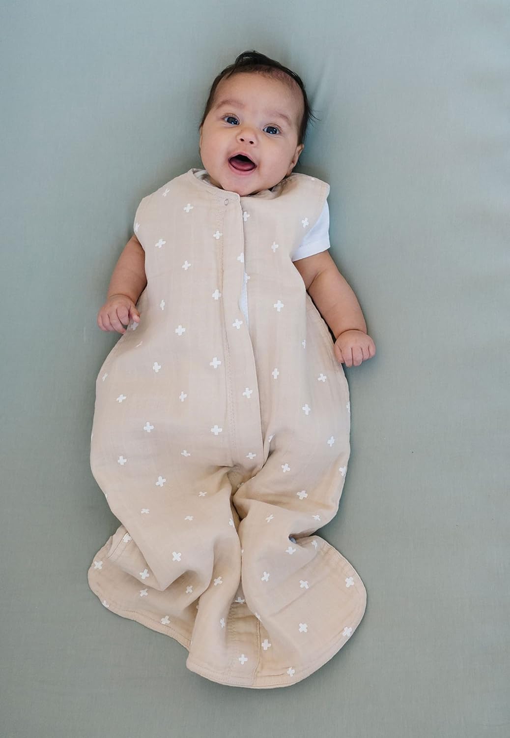 imageLittle Unicorn  Watercolor Roses Cotton Muslin Sleep Bag  100 Cotton  Super Soft and Lightweight  Baby  Size XLarge 1824 Months  Machine Washable  11 TOGSmall Taupe Cross