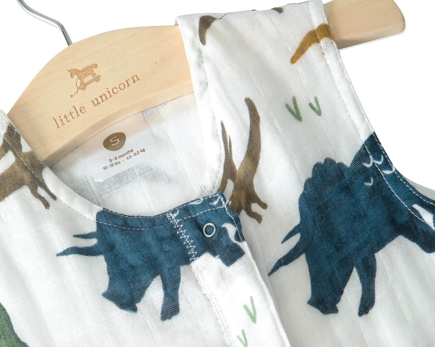 imageLittle Unicorn  Watercolor Roses Cotton Muslin Sleep Bag  100 Cotton  Super Soft and Lightweight  Baby  Size XLarge 1824 Months  Machine Washable  11 TOGMedium Dino Friends