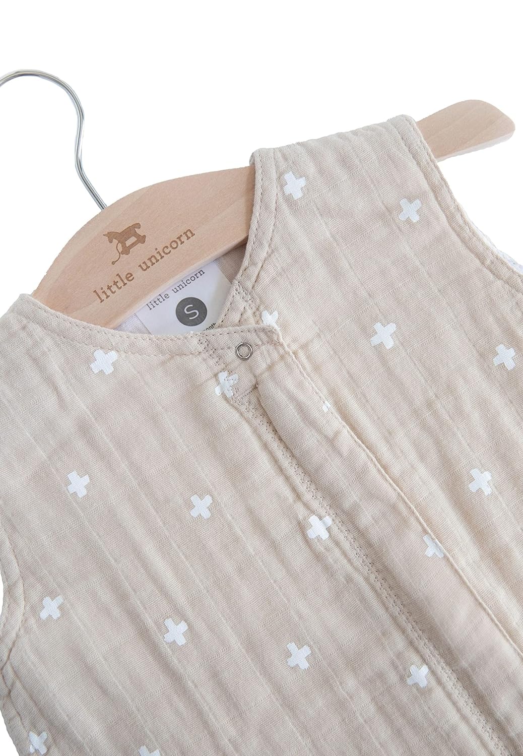 imageLittle Unicorn  Watercolor Roses Cotton Muslin Sleep Bag  100 Cotton  Super Soft and Lightweight  Baby  Size XLarge 1824 Months  Machine Washable  11 TOGSmall Taupe Cross