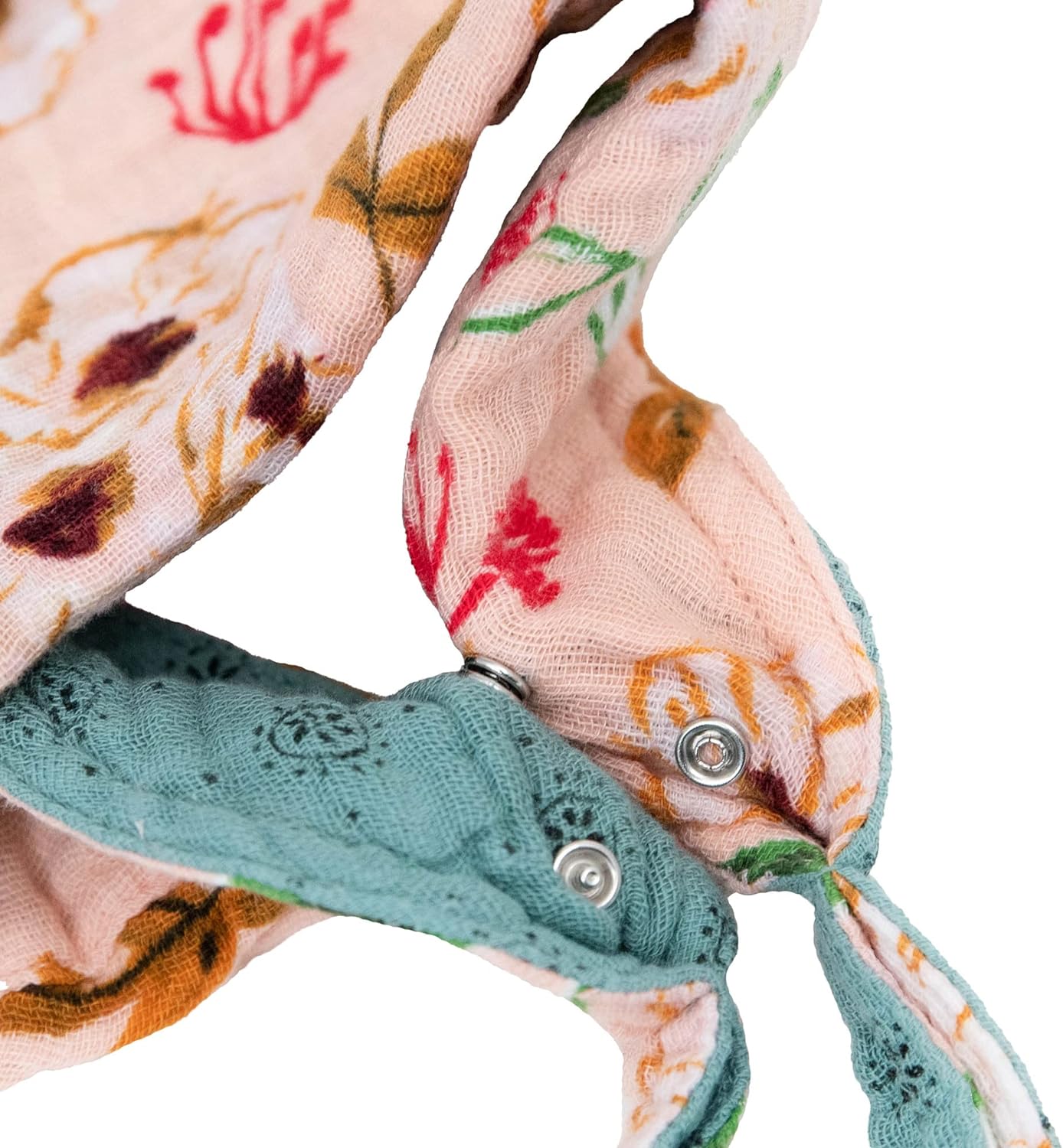 imageLittle Unicorn Cotton Muslin Reversible Bandana Bib 2 PackVintage Floral