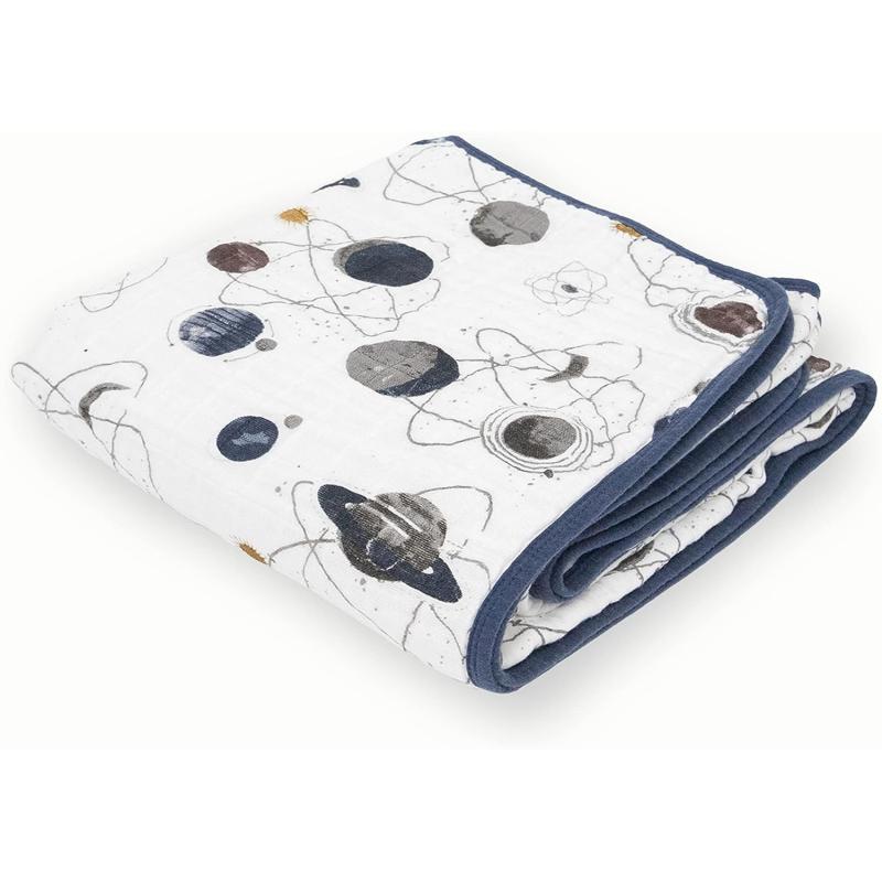 imageLittle Unicorn  Watercolor Roses Cotton Muslin Quilt Blanket  100 Cotton  Super Soft  Babies and Toddlers  Large 47 x 47  Machine Washable47x47 Planetary