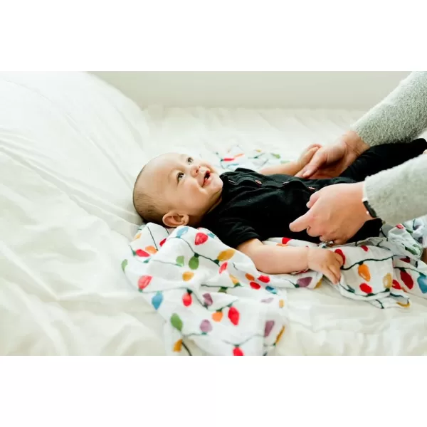 imageLittle Unicorn  Charcoal Hedgehog Cotton Muslin Swaddle Blanket Set  Set of 2  100 Cotton  Super Soft  Newborns and Infants  Large 47 x 47  Machine WashableChristmas Bulbs Set of 1