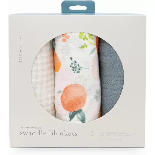 imageLittle Unicorn  Charcoal Hedgehog Cotton Muslin Swaddle Blanket Set  Set of 2  100 Cotton  Super Soft  Newborns and Infants  Large 47 x 47  Machine WashableGeorgia Peach 2 Set Set of 3