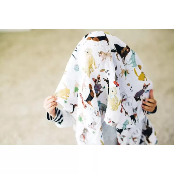 imageLittle Unicorn  Charcoal Hedgehog Cotton Muslin Swaddle Blanket Set  Set of 2  100 Cotton  Super Soft  Newborns and Infants  Large 47 x 47  Machine WashableWoof Set of 1