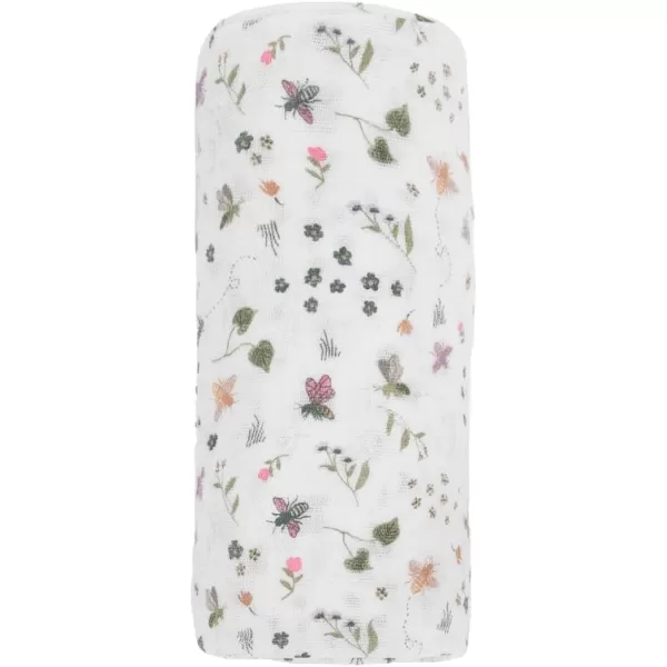 imageLittle Unicorn  Charcoal Hedgehog Cotton Muslin Swaddle Blanket Set  Set of 2  100 Cotton  Super Soft  Newborns and Infants  Large 47 x 47  Machine WashableGarden Bees Set of 1