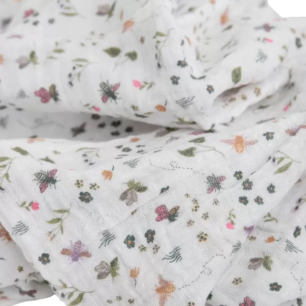 imageLittle Unicorn  Charcoal Hedgehog Cotton Muslin Swaddle Blanket Set  Set of 2  100 Cotton  Super Soft  Newborns and Infants  Large 47 x 47  Machine WashableGarden Bees Set of 1