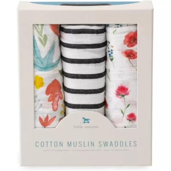 imageLittle Unicorn  Charcoal Hedgehog Cotton Muslin Swaddle Blanket Set  Set of 2  100 Cotton  Super Soft  Newborns and Infants  Large 47 x 47  Machine WashableWoof Set of 3