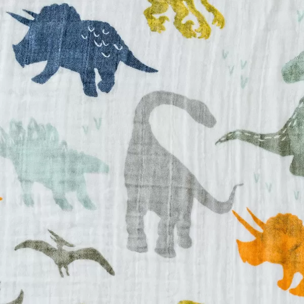 imageLittle Unicorn  Charcoal Hedgehog Cotton Muslin Swaddle Blanket Set  Set of 2  100 Cotton  Super Soft  Newborns and Infants  Large 47 x 47  Machine WashableDino Friends Set of 1