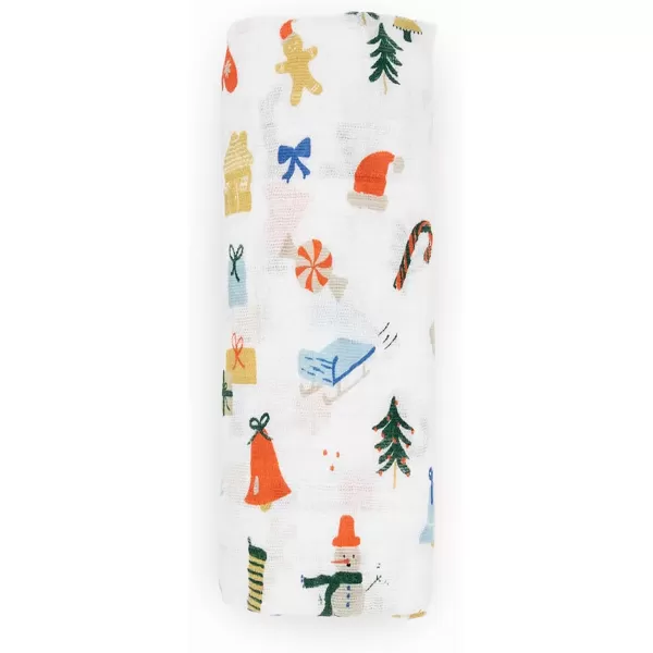 imageLittle Unicorn  Charcoal Hedgehog Cotton Muslin Swaddle Blanket Set  Set of 2  100 Cotton  Super Soft  Newborns and Infants  Large 47 x 47  Machine WashableChristmas Time Set of 1