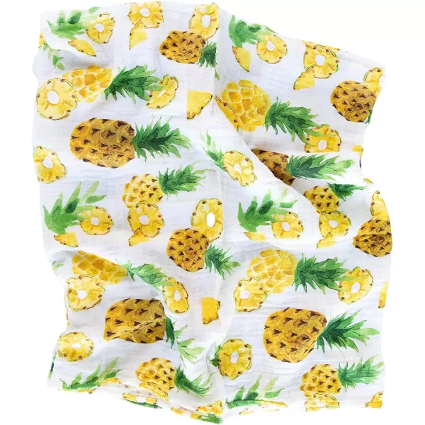 imageLittle Unicorn  Charcoal Hedgehog Cotton Muslin Swaddle Blanket Set  Set of 2  100 Cotton  Super Soft  Newborns and Infants  Large 47 x 47  Machine WashableTropical Fruit Set of 3