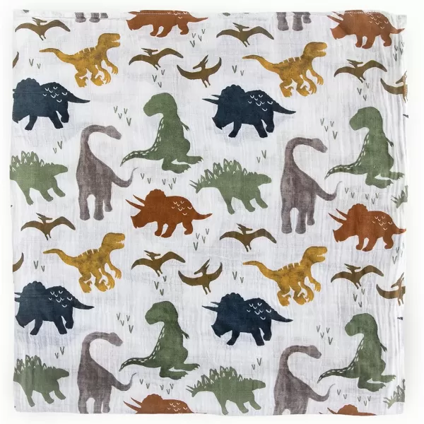 imageLittle Unicorn  Charcoal Hedgehog Cotton Muslin Swaddle Blanket Set  Set of 2  100 Cotton  Super Soft  Newborns and Infants  Large 47 x 47  Machine WashableDino Friends 2 Set of 3