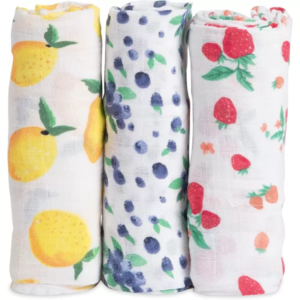 imageLittle Unicorn  Charcoal Hedgehog Cotton Muslin Swaddle Blanket Set  Set of 2  100 Cotton  Super Soft  Newborns and Infants  Large 47 x 47  Machine WashableBerry Lemonade Set of 3