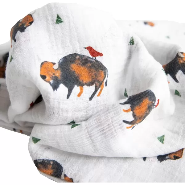 imageLittle Unicorn  Charcoal Hedgehog Cotton Muslin Swaddle Blanket Set  Set of 2  100 Cotton  Super Soft  Newborns and Infants  Large 47 x 47  Machine WashableBison Set of 1