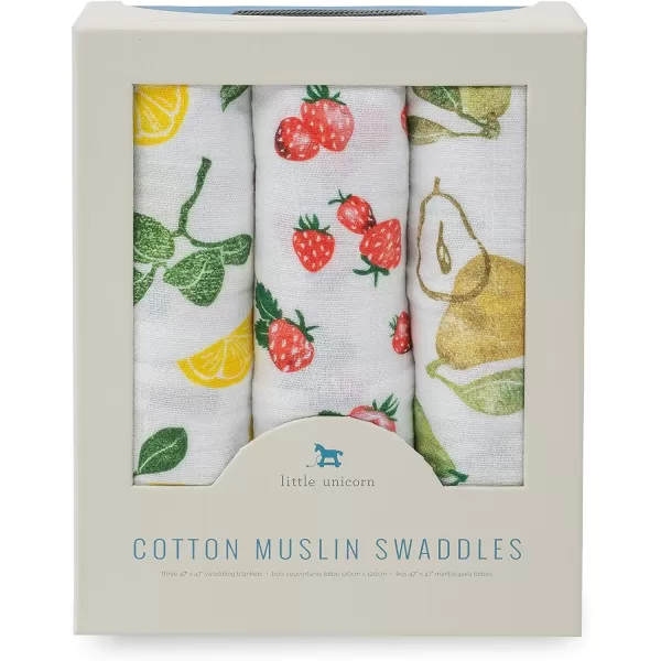imageLittle Unicorn  Charcoal Hedgehog Cotton Muslin Swaddle Blanket Set  Set of 2  100 Cotton  Super Soft  Newborns and Infants  Large 47 x 47  Machine WashableFruit Stand Set of 3