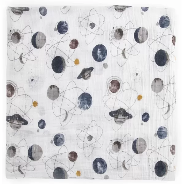 imageLittle Unicorn  Charcoal Hedgehog Cotton Muslin Swaddle Blanket Set  Set of 2  100 Cotton  Super Soft  Newborns and Infants  Large 47 x 47  Machine WashablePlanetary 2 Set of 3