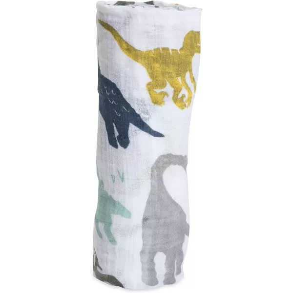 imageLittle Unicorn  Charcoal Hedgehog Cotton Muslin Swaddle Blanket Set  Set of 2  100 Cotton  Super Soft  Newborns and Infants  Large 47 x 47  Machine WashableDino Friends Set of 1