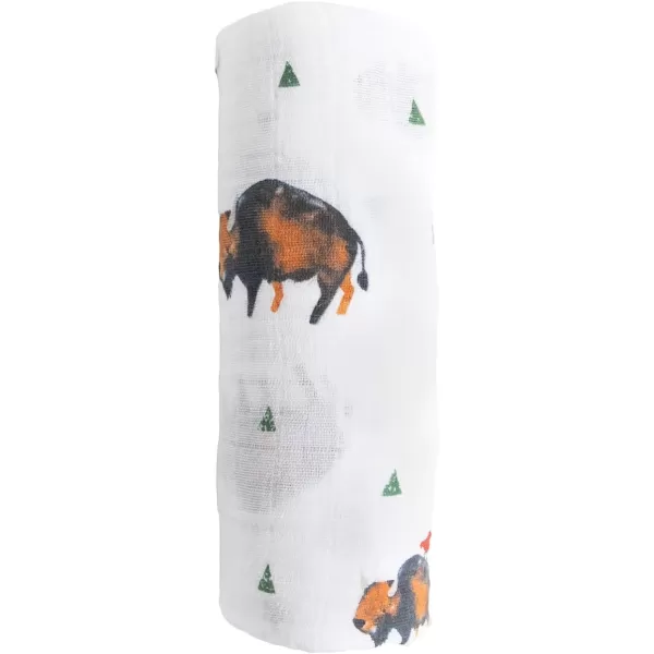 imageLittle Unicorn  Charcoal Hedgehog Cotton Muslin Swaddle Blanket Set  Set of 2  100 Cotton  Super Soft  Newborns and Infants  Large 47 x 47  Machine WashableBison Set of 1