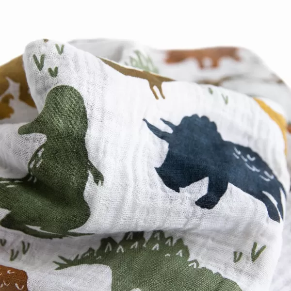 imageLittle Unicorn  Charcoal Hedgehog Cotton Muslin Swaddle Blanket Set  Set of 2  100 Cotton  Super Soft  Newborns and Infants  Large 47 x 47  Machine WashableDino Friends 2 Set of 3