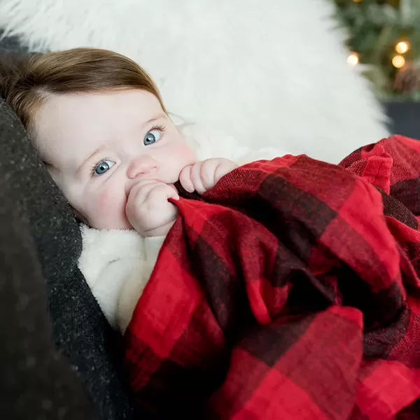 imageLittle Unicorn  Charcoal Hedgehog Cotton Muslin Swaddle Blanket Set  Set of 2  100 Cotton  Super Soft  Newborns and Infants  Large 47 x 47  Machine WashableRed Plaid Set of 1