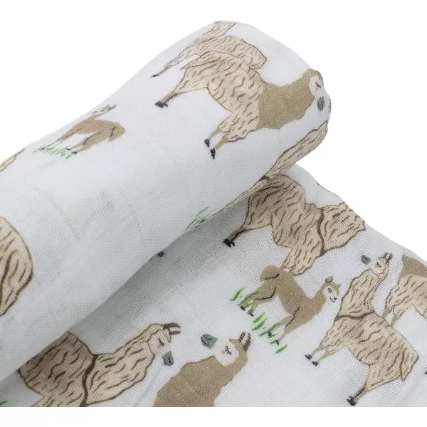imageLittle Unicorn  Charcoal Hedgehog Cotton Muslin Swaddle Blanket Set  Set of 2  100 Cotton  Super Soft  Newborns and Infants  Large 47 x 47  Machine WashableLlama Llama Set of 1