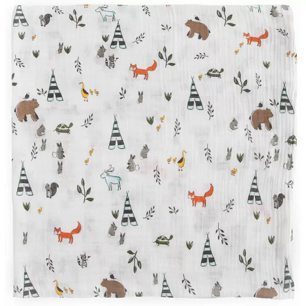 imageLittle Unicorn  Charcoal Hedgehog Cotton Muslin Swaddle Blanket Set  Set of 2  100 Cotton  Super Soft  Newborns and Infants  Large 47 x 47  Machine WashableForest Friends 2 Set of 3