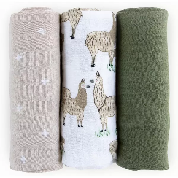 imageLittle Unicorn  Charcoal Hedgehog Cotton Muslin Swaddle Blanket Set  Set of 2  100 Cotton  Super Soft  Newborns and Infants  Large 47 x 47  Machine WashableLlama Llama Set of 3
