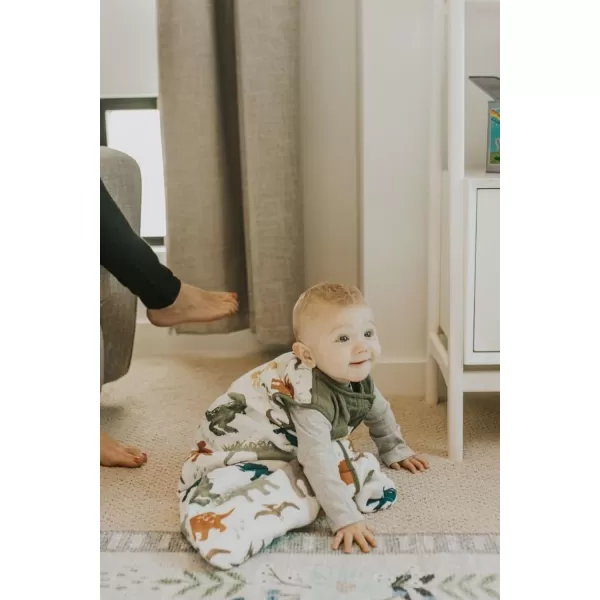 imageLittle Unicorn  Grey Stripe Cotton Muslin Quilted Sleep Bag  100 Cotton  Super Soft and Lightweight  Baby  Size XLarge 1824 Months  Machine Washable  26 TOGLarge Dino Friends