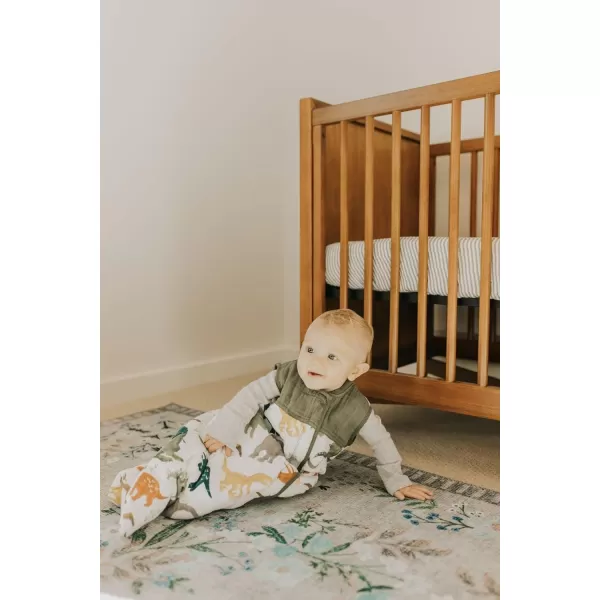 imageLittle Unicorn  Grey Stripe Cotton Muslin Quilted Sleep Bag  100 Cotton  Super Soft and Lightweight  Baby  Size XLarge 1824 Months  Machine Washable  26 TOGSmall Dino Friends