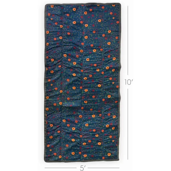 imageLittle Unicorn  Midnight Poppy IndoorOutdoor Blanket  100 Polyester  Water Resistant  Simple Clean  Wipeable Material  Easy to Carry  Babies and Toddlers  Machine Washable  5 x 105 x 10 Midnight Poppy