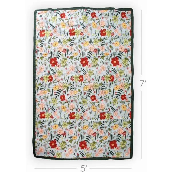 imageLittle Unicorn  Midnight Poppy IndoorOutdoor Blanket  100 Polyester  Water Resistant  Simple Clean  Wipeable Material  Easy to Carry  Babies and Toddlers  Machine Washable  5 x 105 x 7 Primrose Patch
