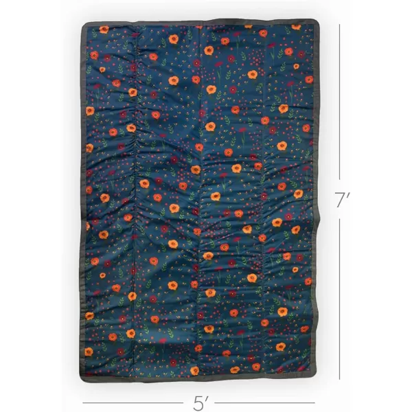 imageLittle Unicorn  Midnight Poppy IndoorOutdoor Blanket  100 Polyester  Water Resistant  Simple Clean  Wipeable Material  Easy to Carry  Babies and Toddlers  Machine Washable  5 x 105 x 7 Midnight Poppy