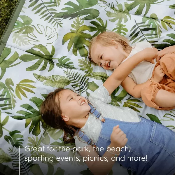 imageLittle Unicorn  Midnight Poppy IndoorOutdoor Blanket  100 Polyester  Water Resistant  Simple Clean  Wipeable Material  Easy to Carry  Babies and Toddlers  Machine Washable  5 x 105 x 5 Tropical Leaf