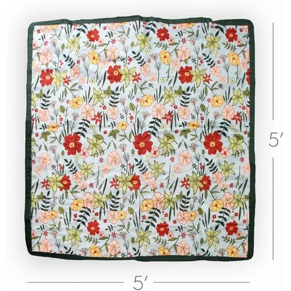 imageLittle Unicorn  Midnight Poppy IndoorOutdoor Blanket  100 Polyester  Water Resistant  Simple Clean  Wipeable Material  Easy to Carry  Babies and Toddlers  Machine Washable  5 x 105 x 5 Primrose Patch