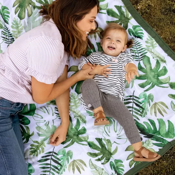 imageLittle Unicorn  Midnight Poppy IndoorOutdoor Blanket  100 Polyester  Water Resistant  Simple Clean  Wipeable Material  Easy to Carry  Babies and Toddlers  Machine Washable  5 x 105 x 5 Tropical Leaf