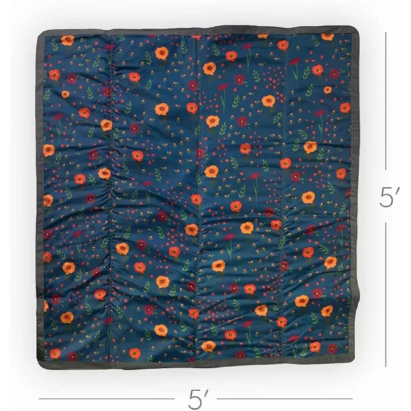 imageLittle Unicorn  Midnight Poppy IndoorOutdoor Blanket  100 Polyester  Water Resistant  Simple Clean  Wipeable Material  Easy to Carry  Babies and Toddlers  Machine Washable  5 x 105 x 5 Midnight Poppy