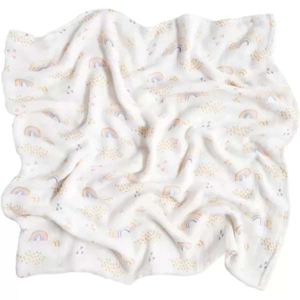 imageLittle Unicorn  Safari Social Deluxe Swaddle Set  Set of 2  100 Rayon Muslin from Bamboo  Super Soft  Newborns and Infants  Large 47 x 47  Machine WashableRainbow Gingham Set Set of 2
