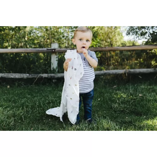 imageLittle Unicorn  Safari Social Deluxe Swaddle Set  Set of 2  100 Rayon Muslin from Bamboo  Super Soft  Newborns and Infants  Large 47 x 47  Machine WashableGone Fishing Single