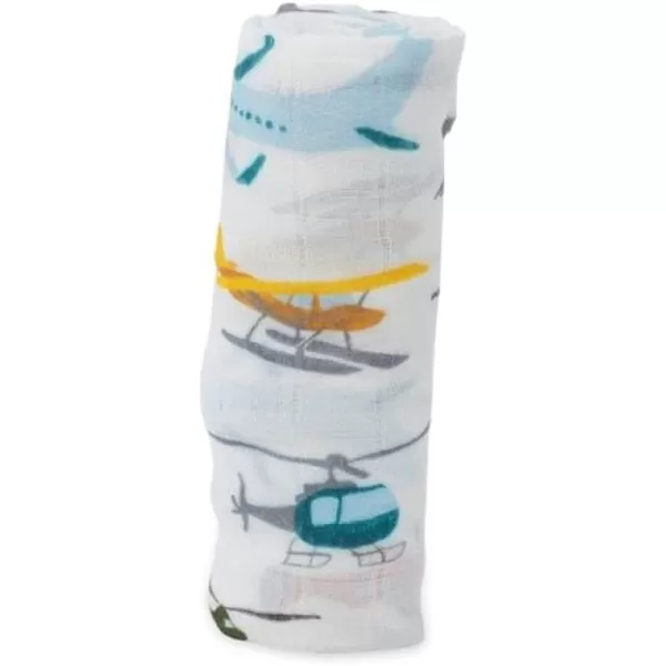 imageLittle Unicorn  Safari Social Deluxe Swaddle Set  Set of 2  100 Rayon Muslin from Bamboo  Super Soft  Newborns and Infants  Large 47 x 47  Machine WashableAir Show Single