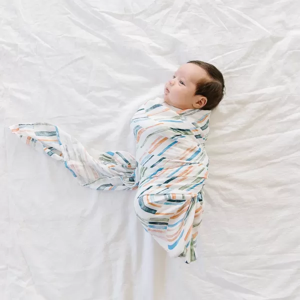 imageLittle Unicorn  Safari Social Deluxe Swaddle Set  Set of 2  100 Rayon Muslin from Bamboo  Super Soft  Newborns and Infants  Large 47 x 47  Machine WashableHome Run Set of 2