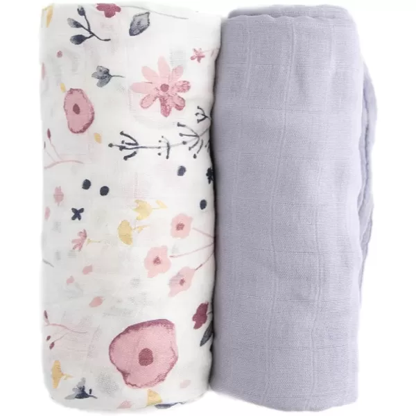 imageLittle Unicorn  Safari Social Deluxe Swaddle Set  Set of 2  100 Rayon Muslin from Bamboo  Super Soft  Newborns and Infants  Large 47 x 47  Machine WashableFairy Garden 2 Set of 2