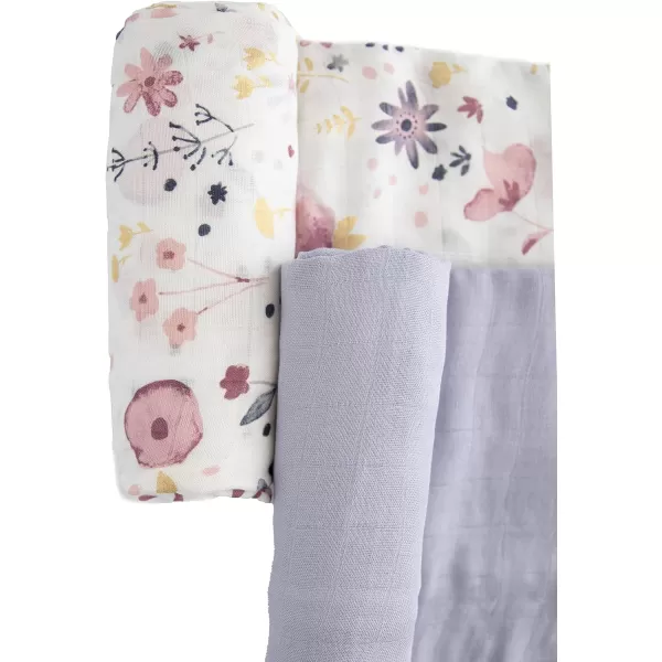 imageLittle Unicorn  Safari Social Deluxe Swaddle Set  Set of 2  100 Rayon Muslin from Bamboo  Super Soft  Newborns and Infants  Large 47 x 47  Machine WashableFairy Garden 2 Set of 2