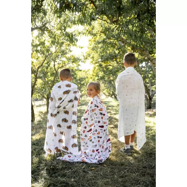 imageLittle Unicorn  Safari Social Deluxe Swaddle Set  Set of 2  100 Rayon Muslin from Bamboo  Super Soft  Newborns and Infants  Large 47 x 47  Machine WashableGone Fishing Single