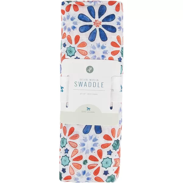 imageLittle Unicorn  Safari Social Deluxe Swaddle Set  Set of 2  100 Rayon Muslin from Bamboo  Super Soft  Newborns and Infants  Large 47 x 47  Machine WashableKaleidoscope Single