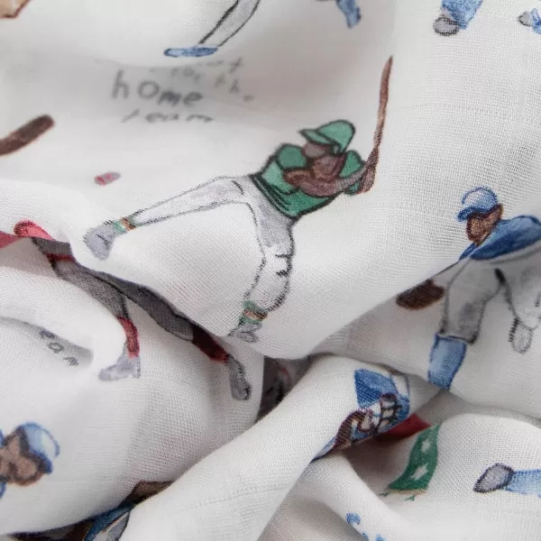 imageLittle Unicorn  Safari Social Deluxe Swaddle Set  Set of 2  100 Rayon Muslin from Bamboo  Super Soft  Newborns and Infants  Large 47 x 47  Machine WashableHome Run Set of 2