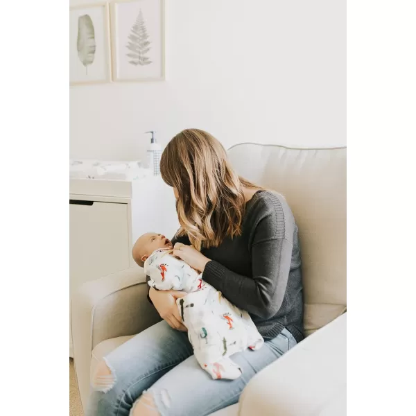 imageLittle Unicorn  Safari Social Deluxe Swaddle Set  Set of 2  100 Rayon Muslin from Bamboo  Super Soft  Newborns and Infants  Large 47 x 47  Machine WashableAir Show Single