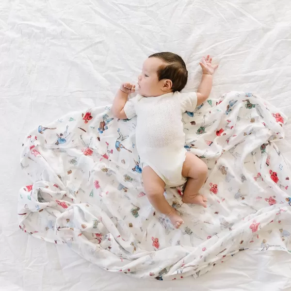 imageLittle Unicorn  Safari Social Deluxe Swaddle Set  Set of 2  100 Rayon Muslin from Bamboo  Super Soft  Newborns and Infants  Large 47 x 47  Machine WashableHome Run Set of 2