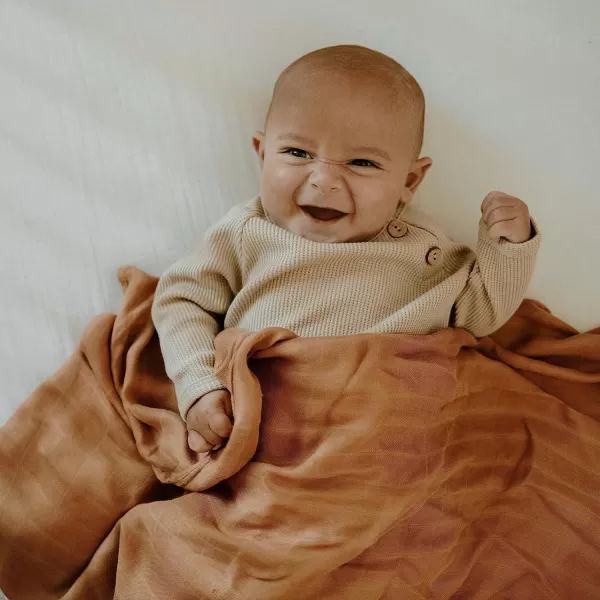 imageLittle Unicorn  Safari Social Deluxe Swaddle Set  Set of 2  100 Rayon Muslin from Bamboo  Super Soft  Newborns and Infants  Large 47 x 47  Machine WashableCaramel Set of 2
